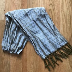 Olive Green Jacquard Scarf